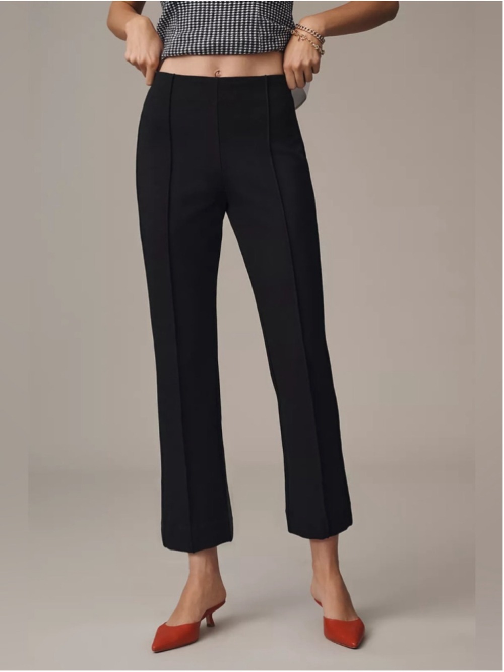 ANTHROPOLOGIE Poppy Kick-Flare Pull-On Pants by Maeve Size S